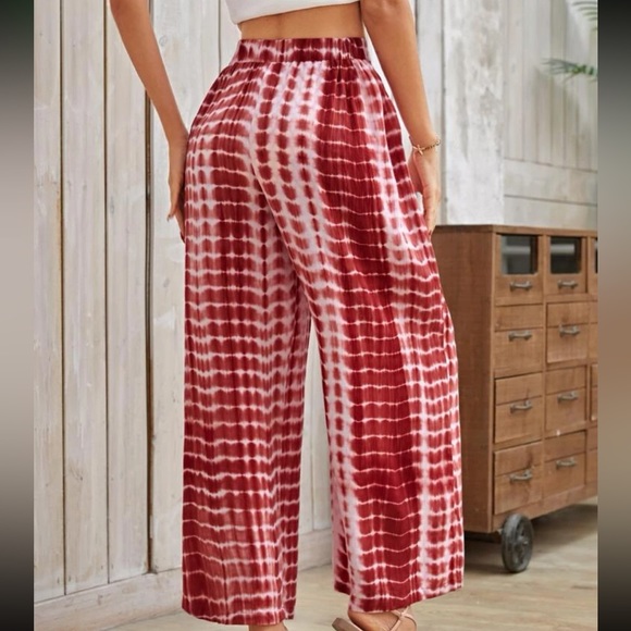 Boho Tie Dye Ombre Wide Leg Pants Trouser - Picture 6 of 8